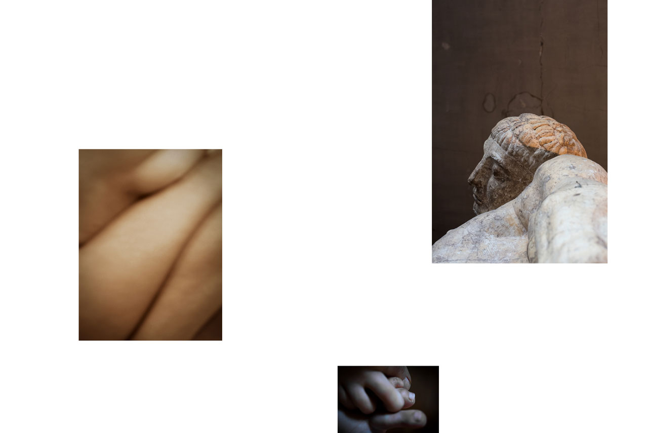 Corinne Deniel, Incessante finitude, 9 Corps. Nu. Replis. Recroquevillée. Statue. Bourdelle. Homme. Centaure. Masculin. Dominant. Pied. Fétichisme. Torture. Blessure.
