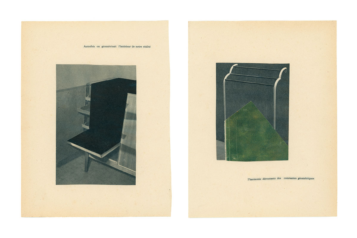 Autrefois, on géométrisait… Une série de collages de Corinne Deniel.