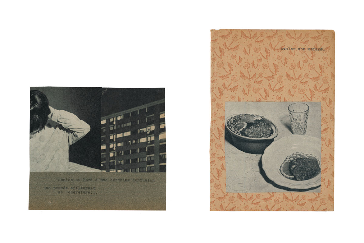 Un dépouillement radical de l’image et du langage… une série de collages de Corinne Deniel.