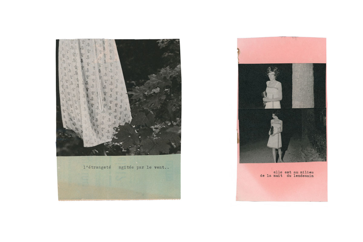 Un dépouillement radical de l’image et du langage… une série de collages de Corinne Deniel.